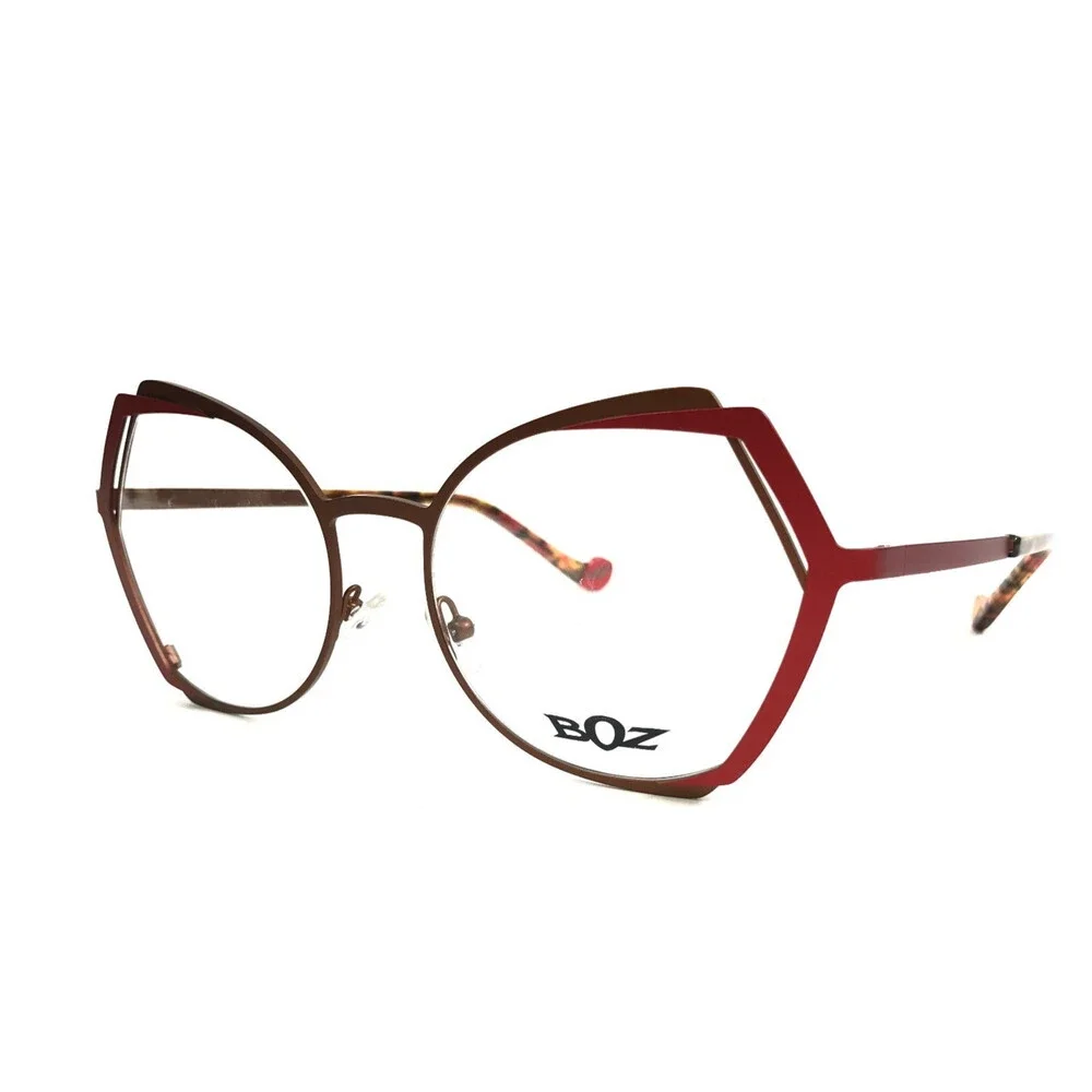 BOZ by J.F. Rey Eyeglasses Frames ORKA 9230 Matte Brown Burgundy Red 54-18-140